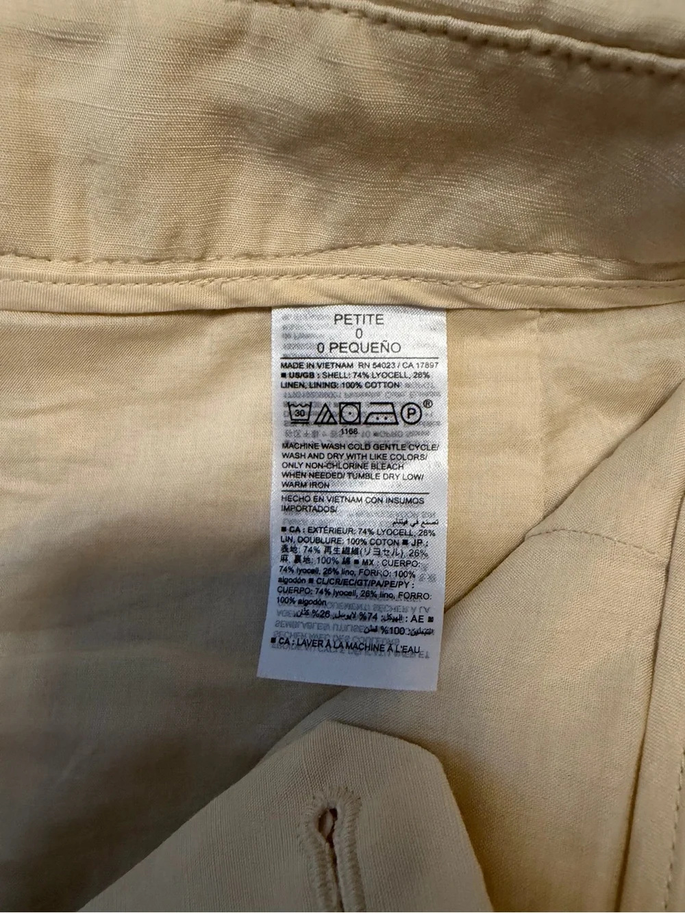 Banana Republic Linen Blend Women’s Summer Trousers (Petite 0)
